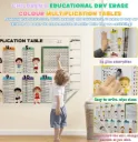 Educational dry erase multiplication table reusable for kids and teachers